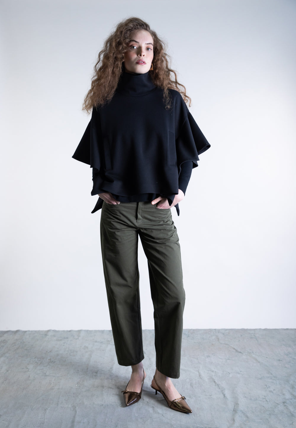 Psophia High-Neck Poncho