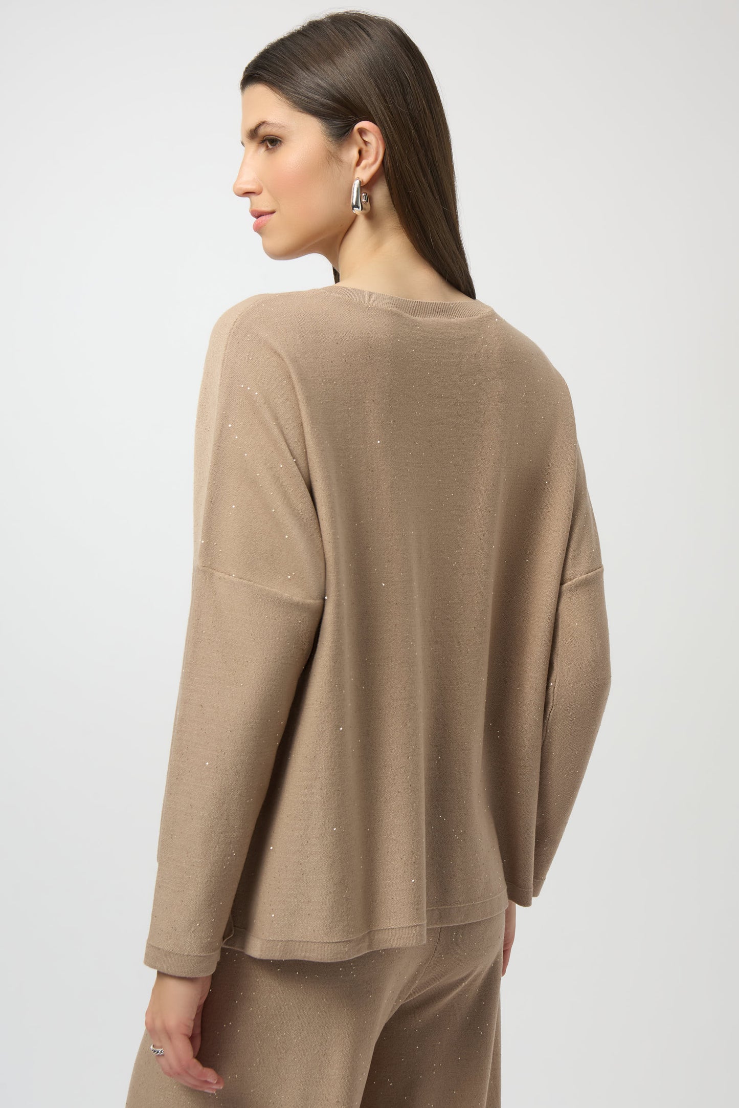 Joseph Ribkoff Sequined Sweater Knit Boxy Top