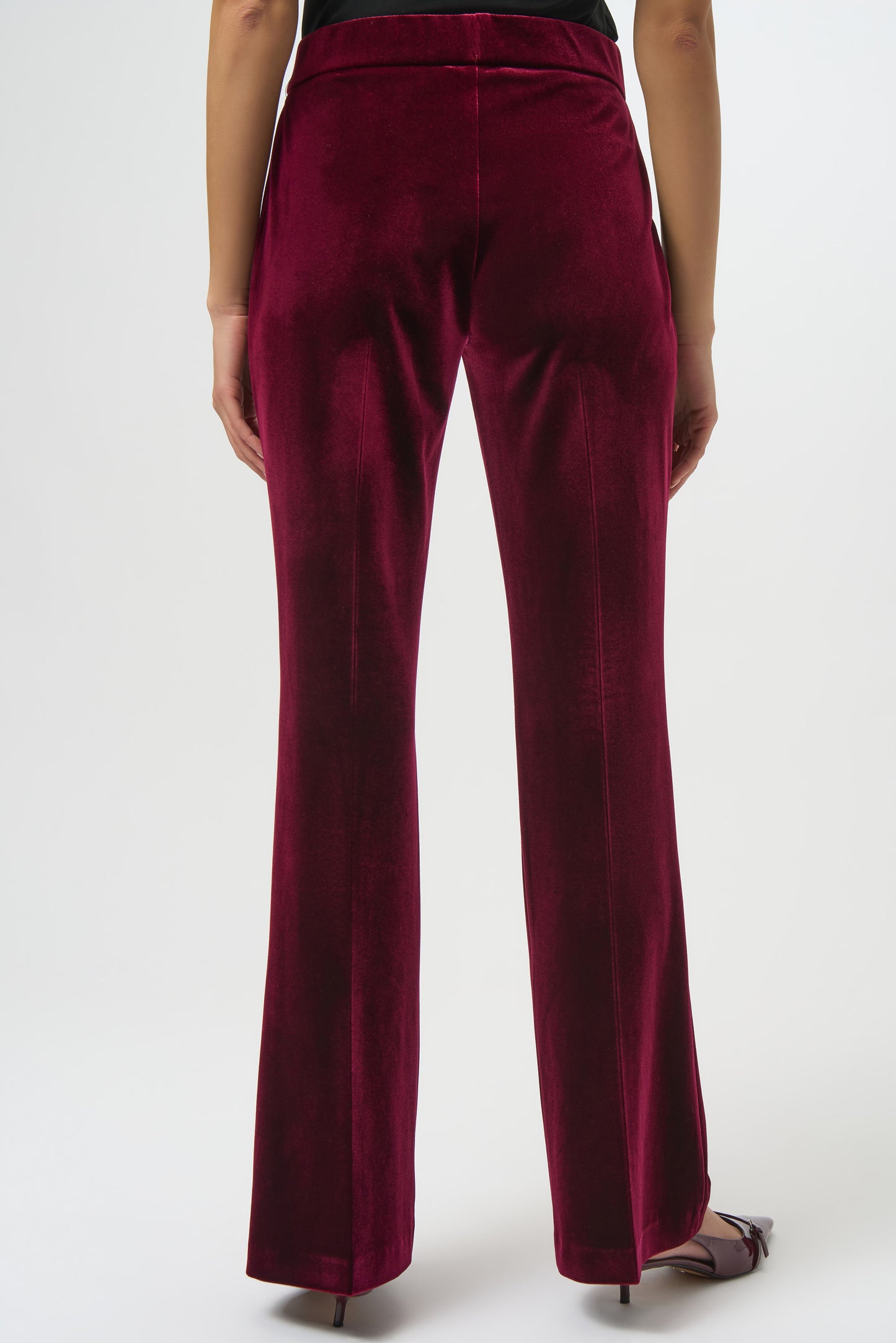 Joseph Ribkoff Velvet Flared Pull-On Pants