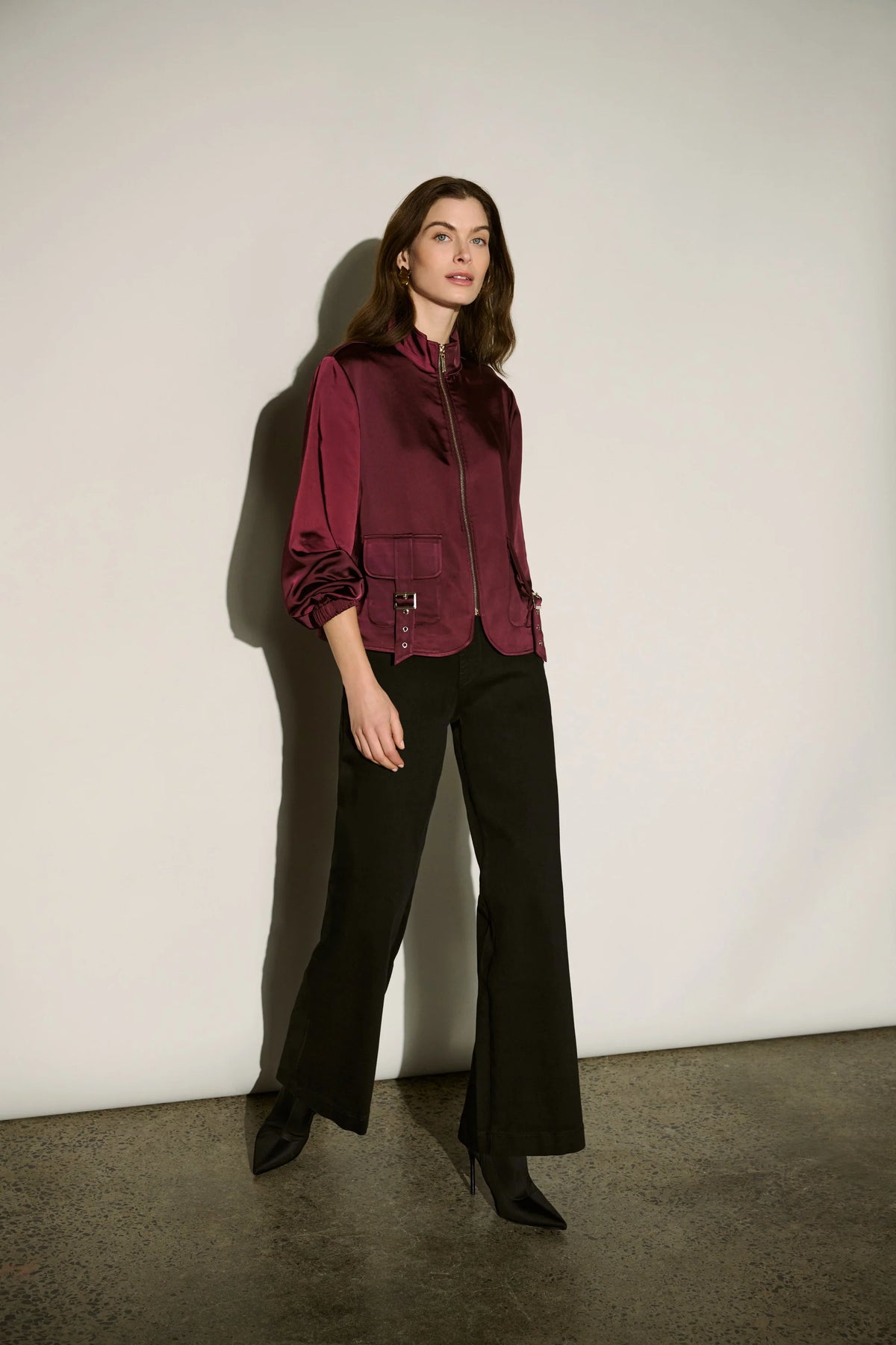 Classic Sailor Button Wide-Leg Jeans