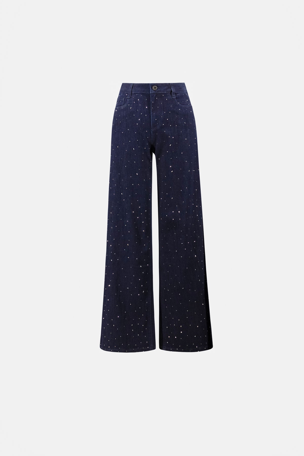 Classic Rhinestone wid- leg jean