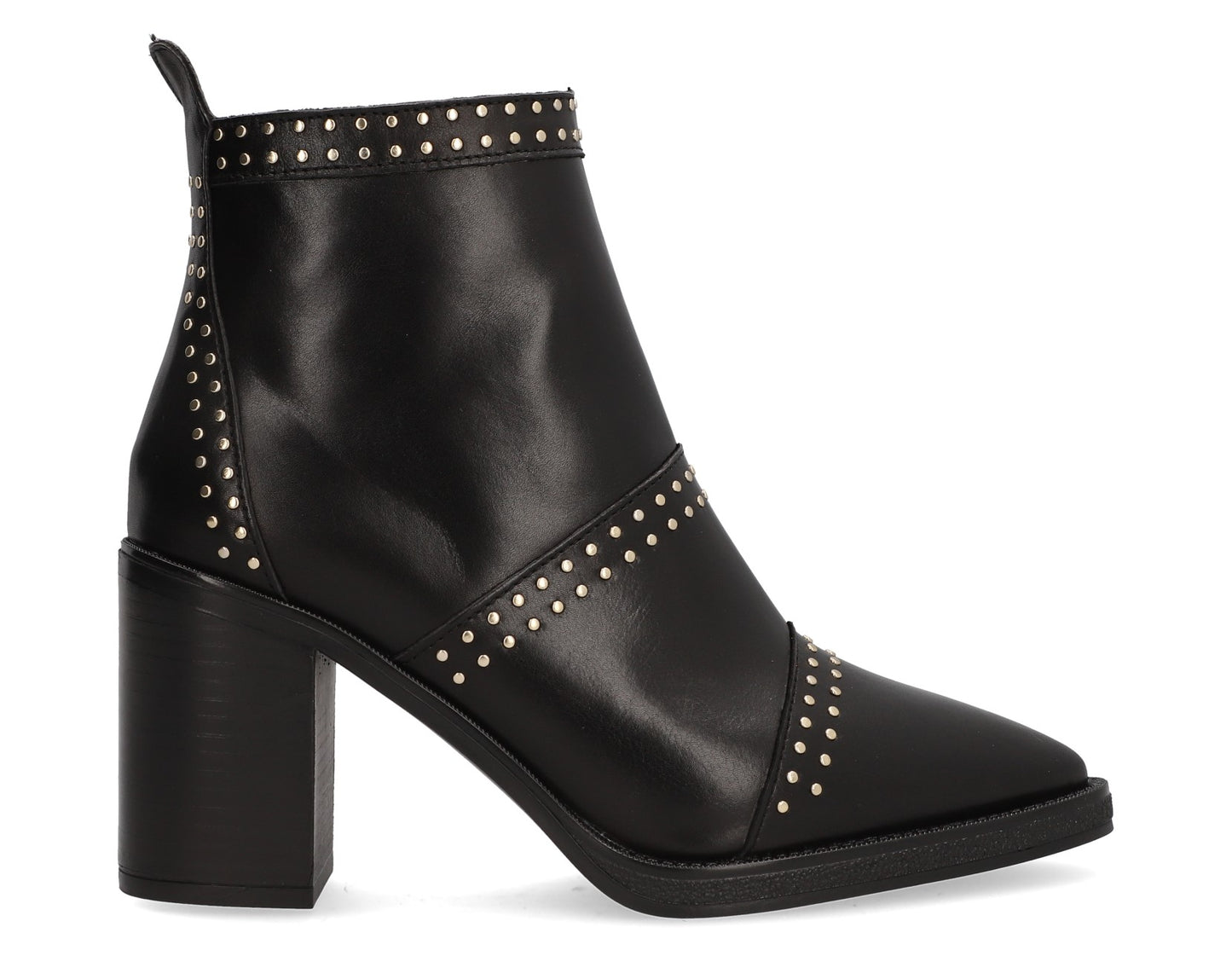 Alpe Studded Leather Ankle Boots