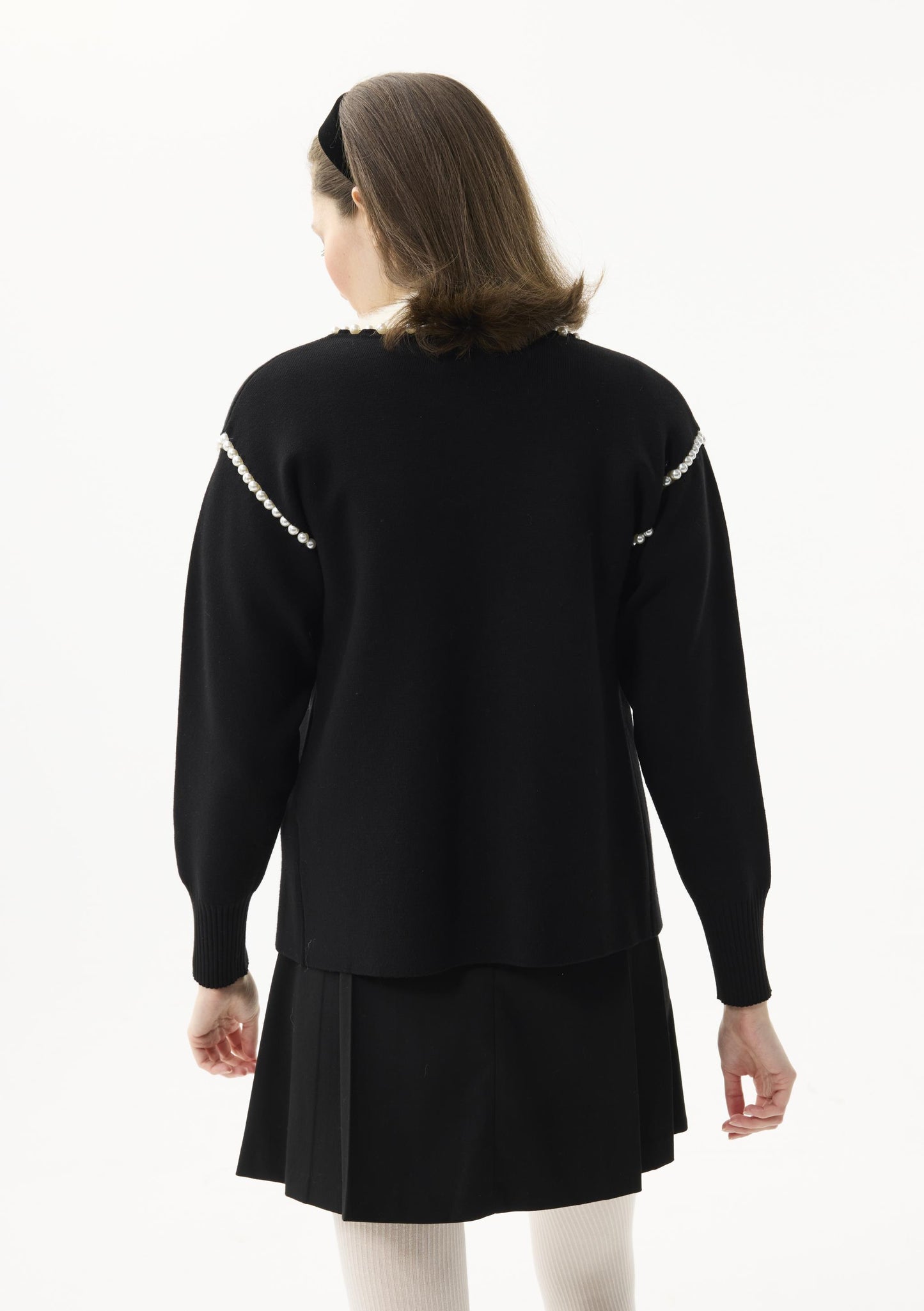 Leo & Ugo Pearl Trim Cardigan