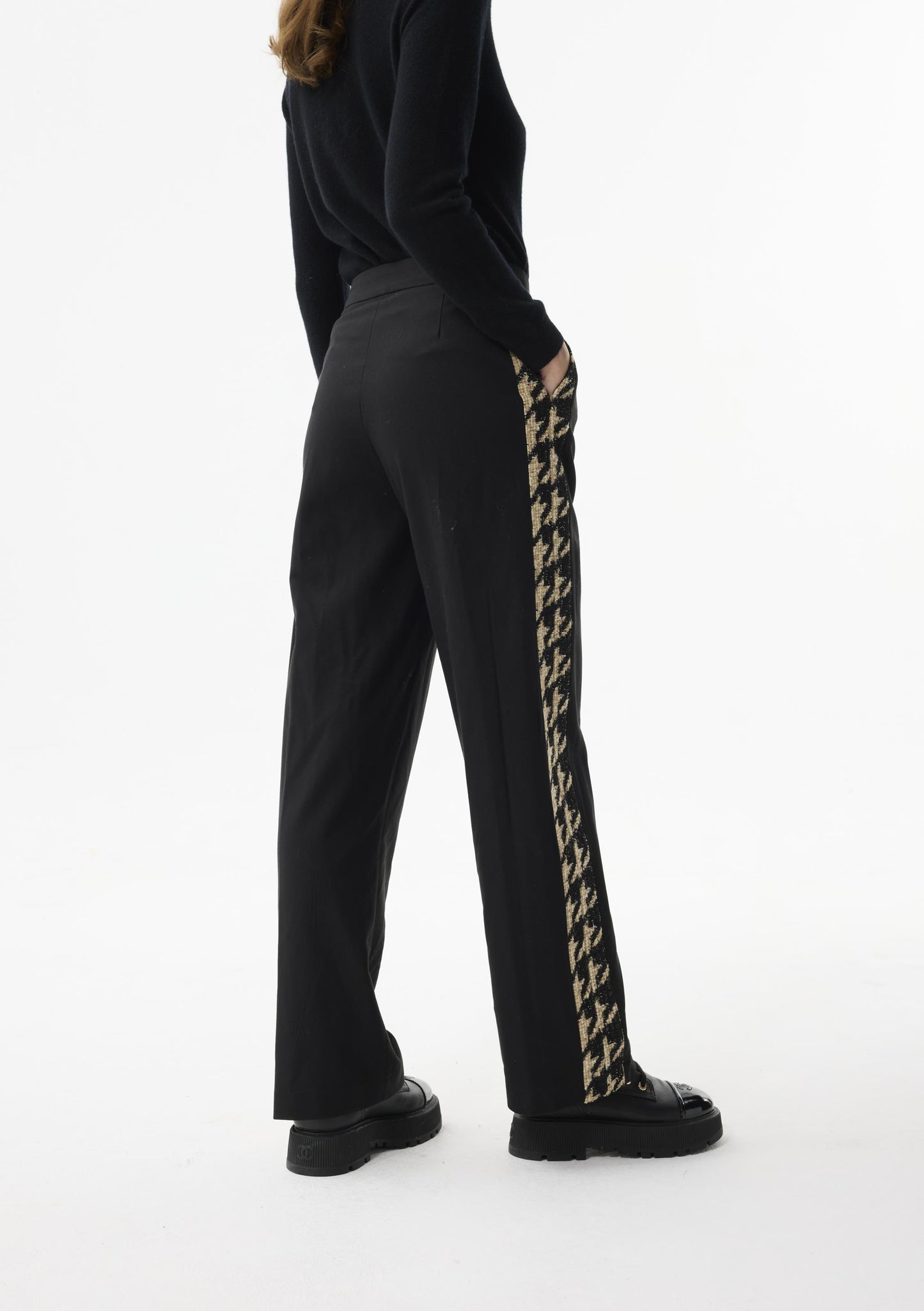 Leo & Ugo Trousers with Herringbone Print