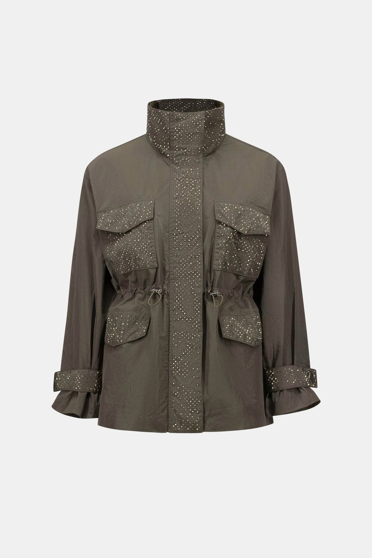 Joseph Ribkoff Embellished Utility Jacket in Avocado, style 263633