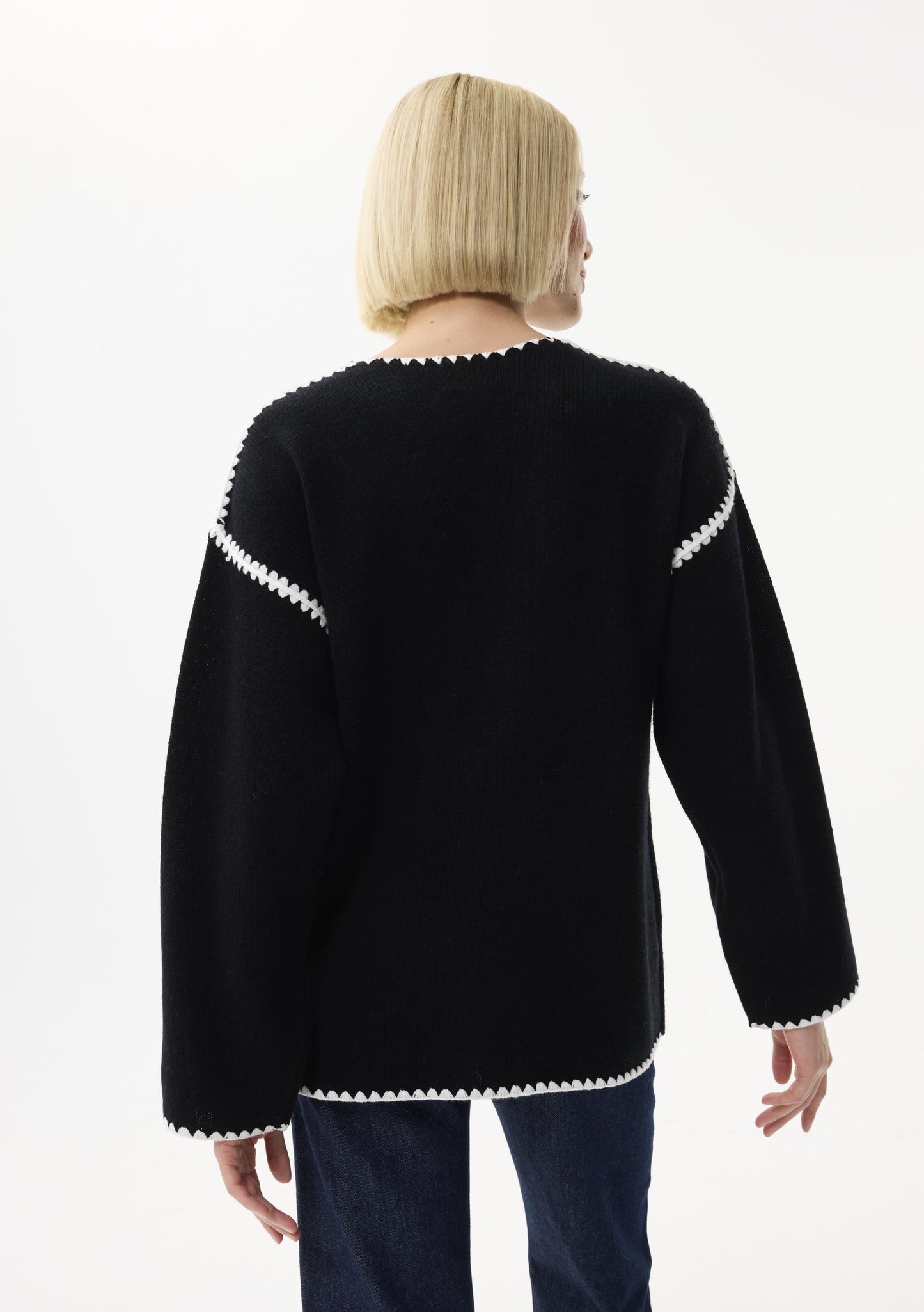 Leo & Ugo Contrast Trim Jumper