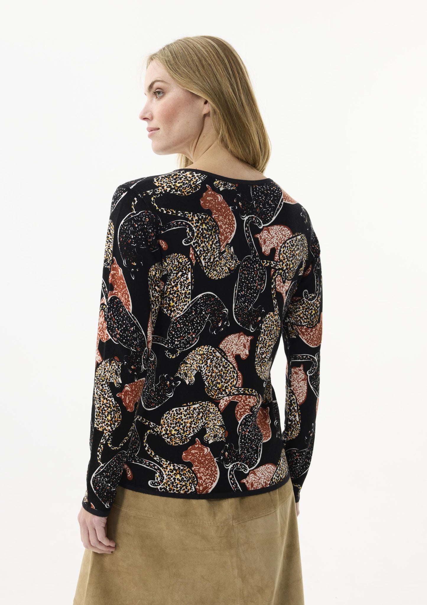 Leo & Ugo Multi-Print Knit Top