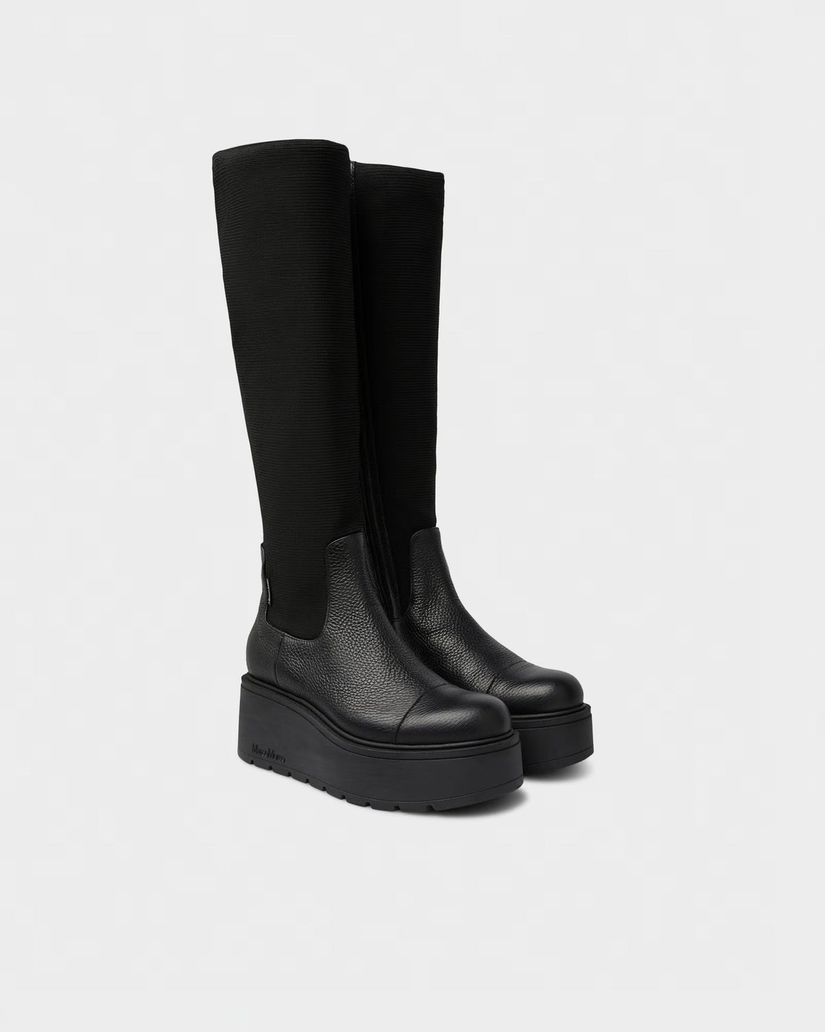 Marco Moreo Kelly black calf leather knee high boots