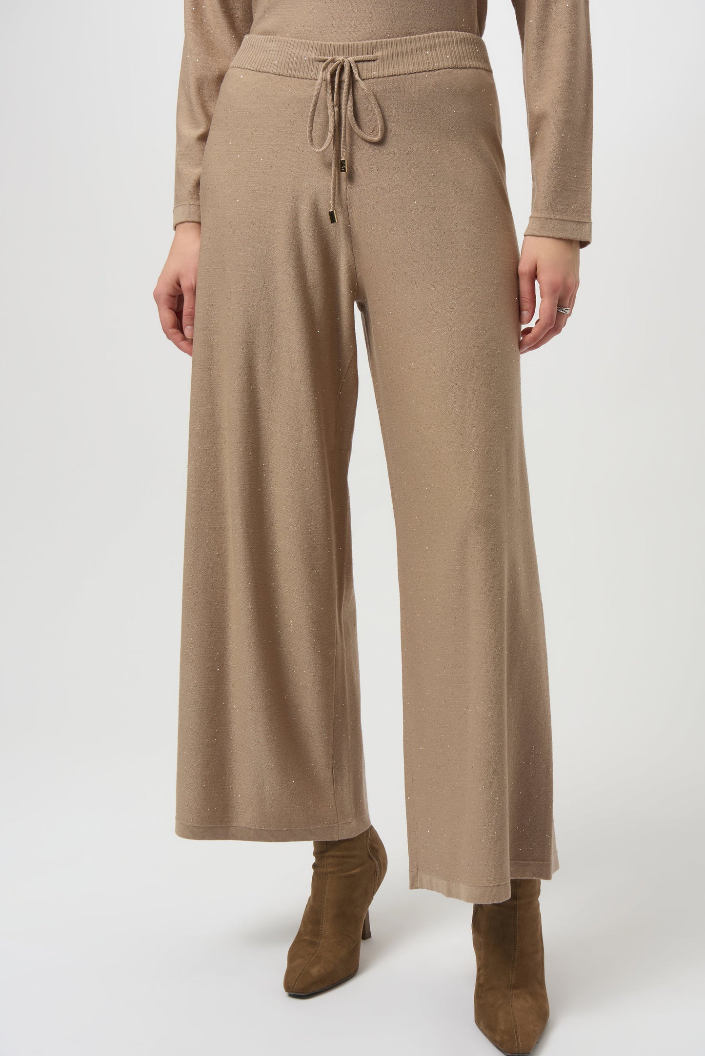 Joseph Ribkoff Sequined Sweater Knit Culotte Pants