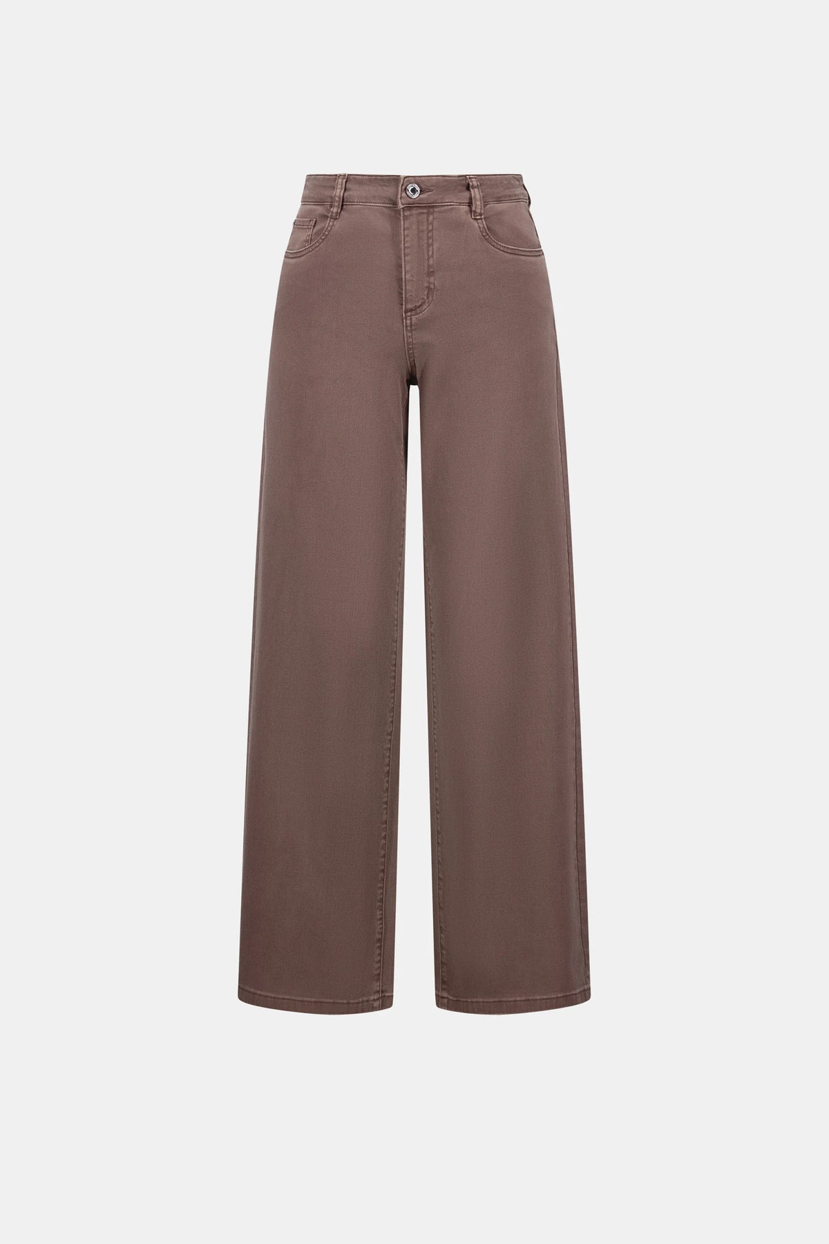 Joseph Ribkoff Goldie Classic Wide-Leg Jeans in Mink, style 251968F26 