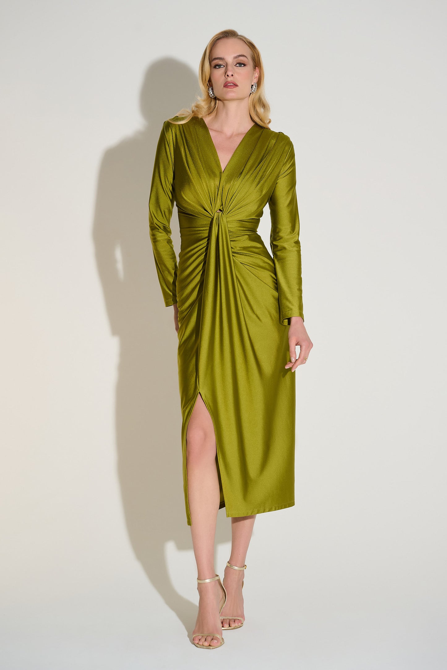 Joseph Ribkoff Ruched Style Midi Dress