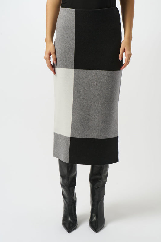 Joseph Ribkoff Colourblock Knit Skirt