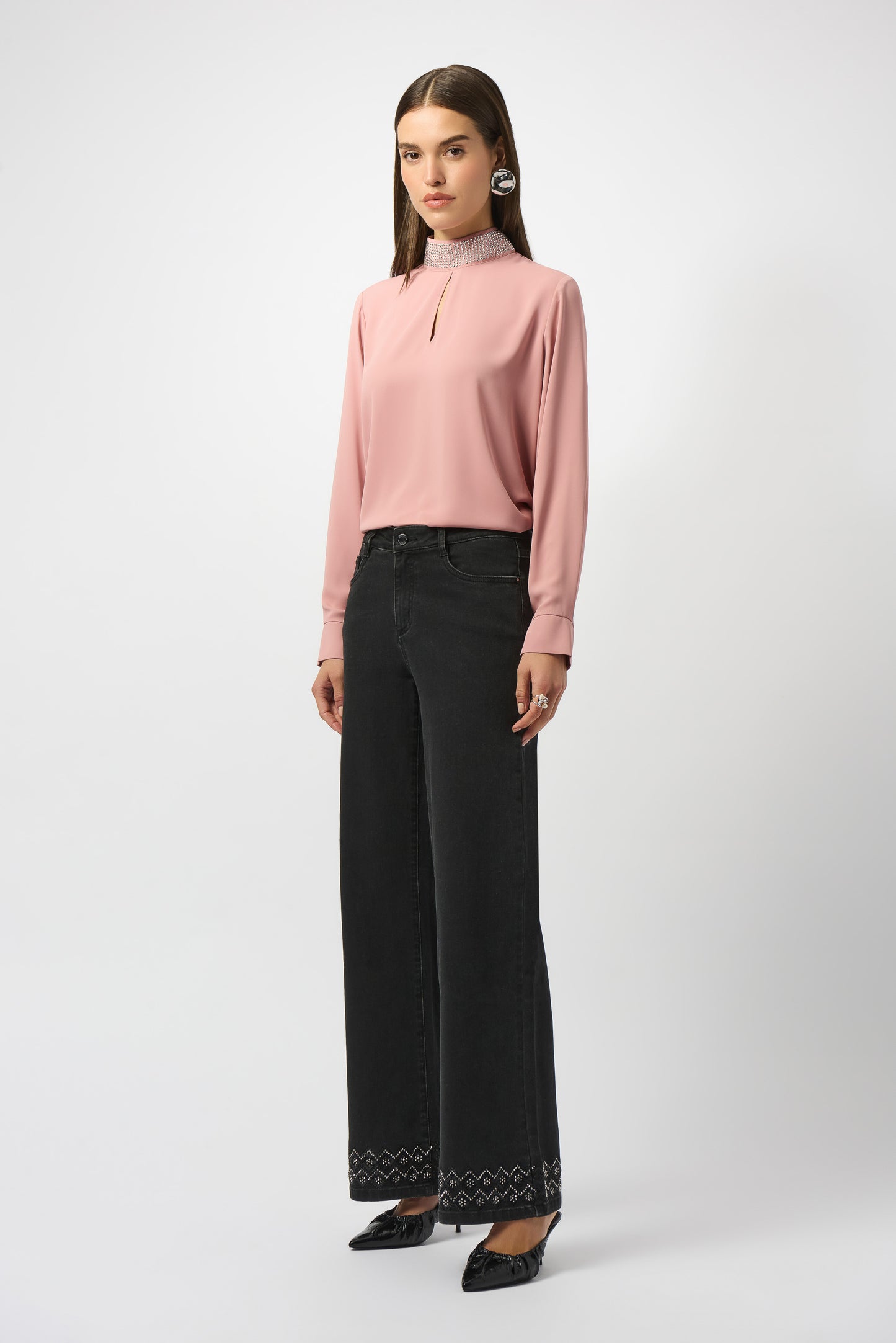 Joseph Ribkoff Jeans with Diamante Trim