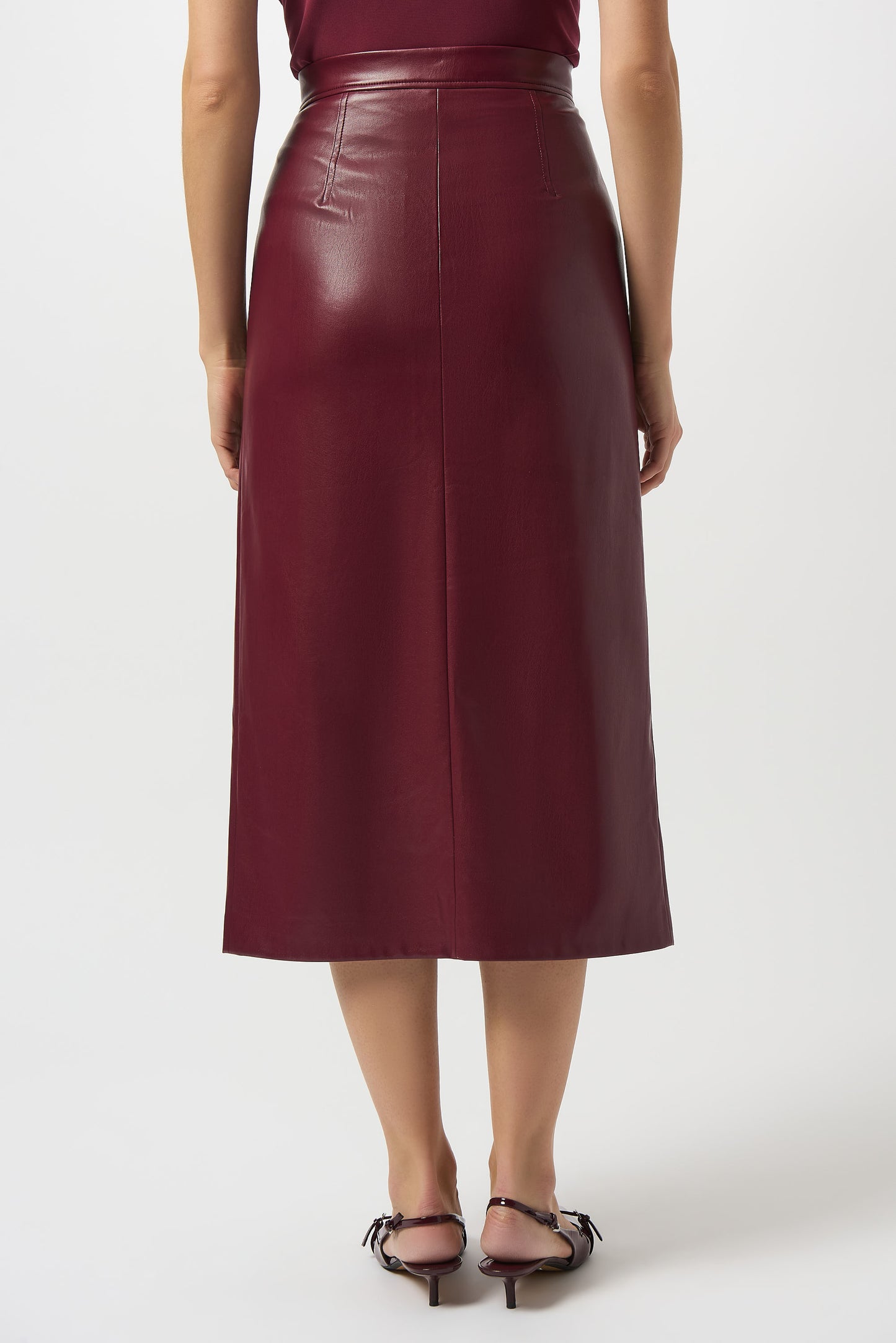 Joseph Ribkoff Leatherette Long Pencil Skirt
