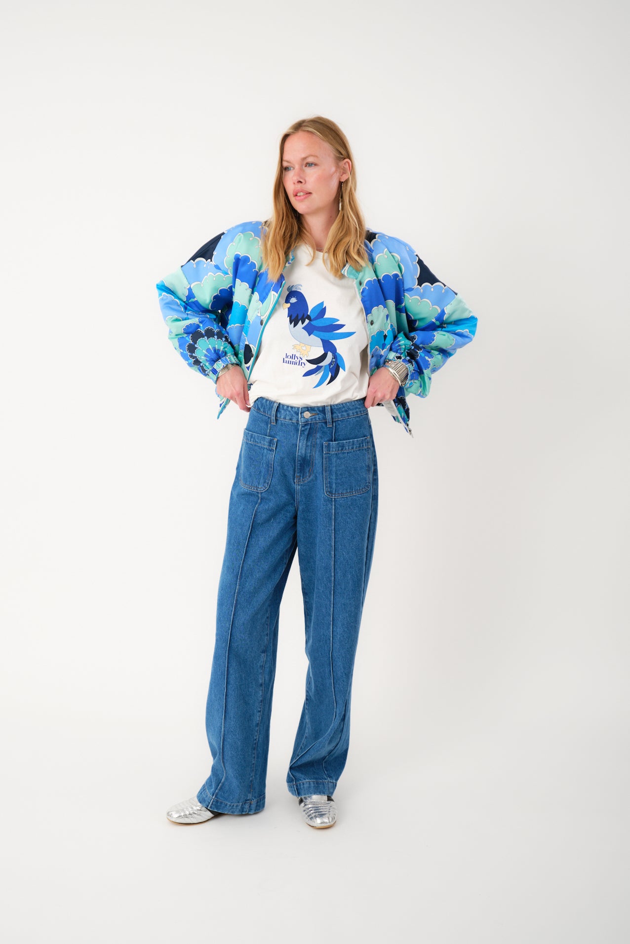 Lollys Laundry Blue Print Jacket