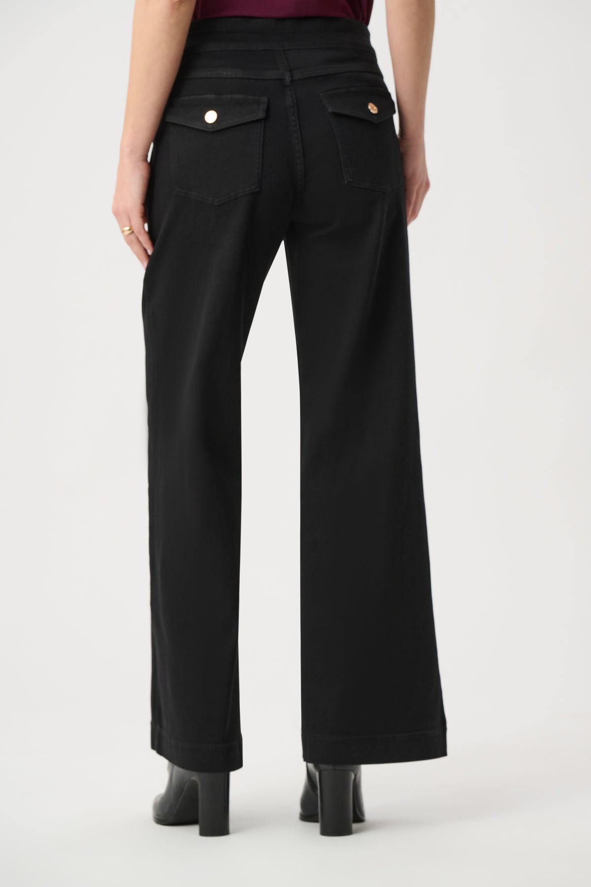 Joseph Ribkoff wide-leg jeans back view