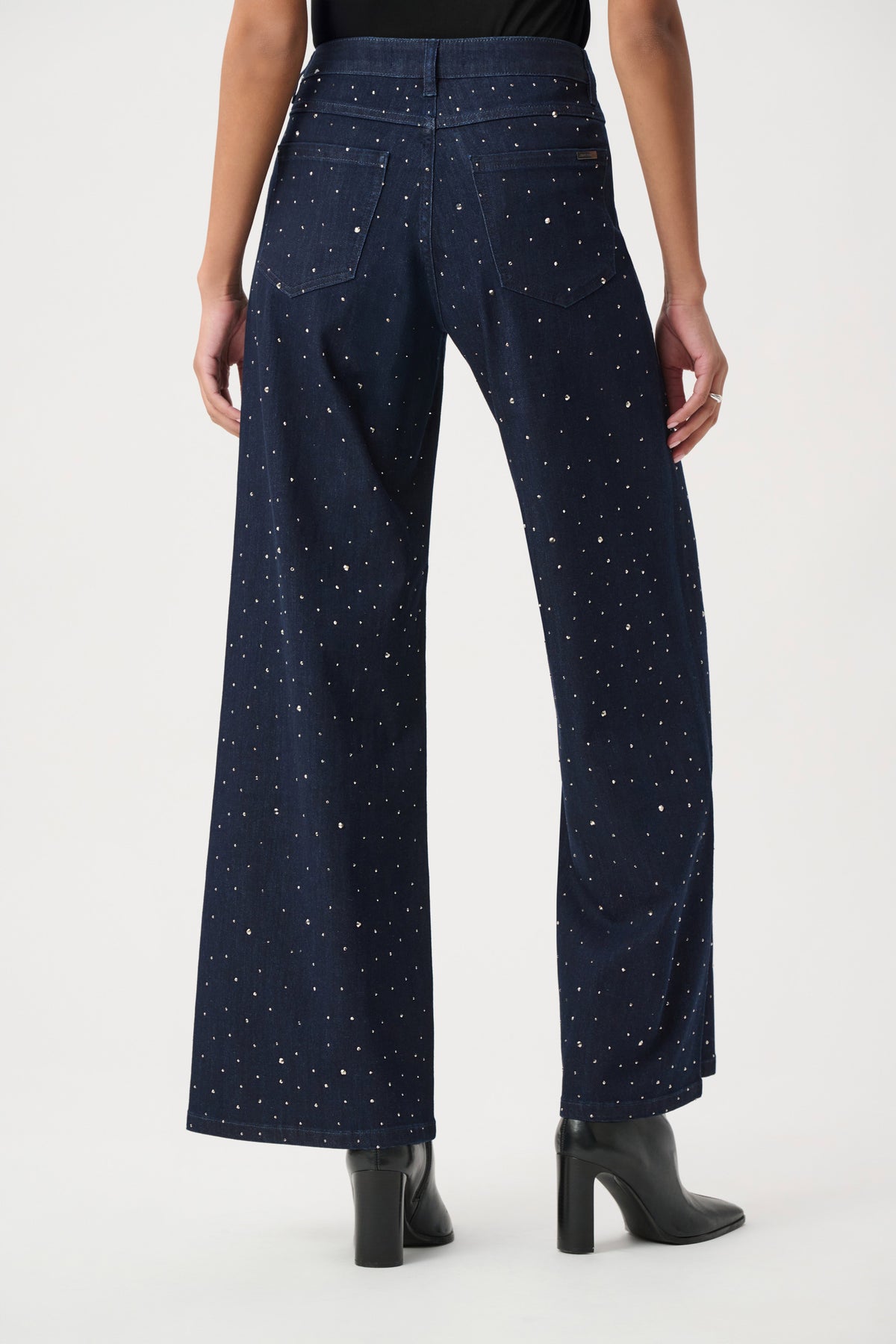 Classic Rhinestone wid- leg jean