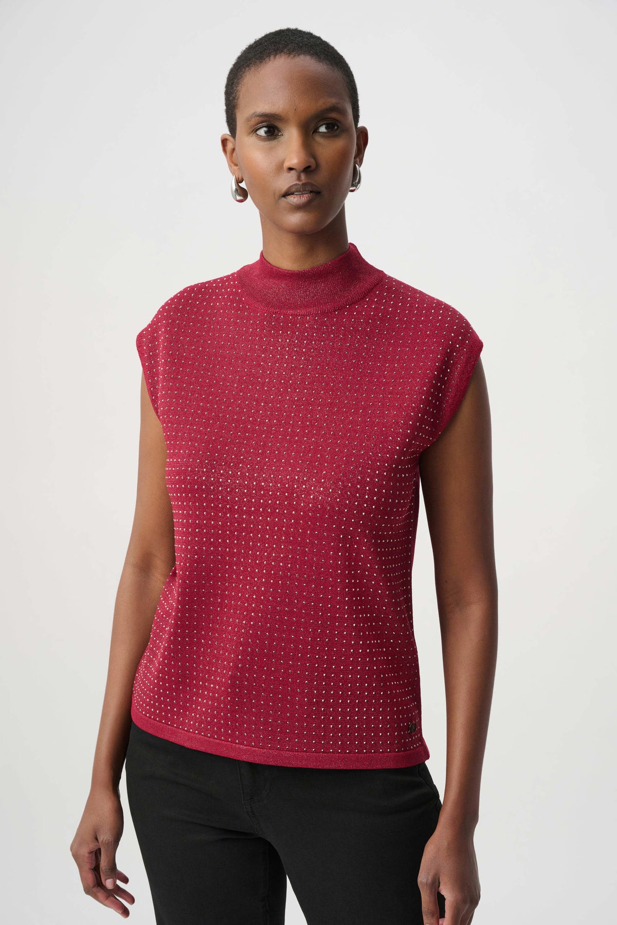 Embellished Sparkly Sleeveless Sweater
