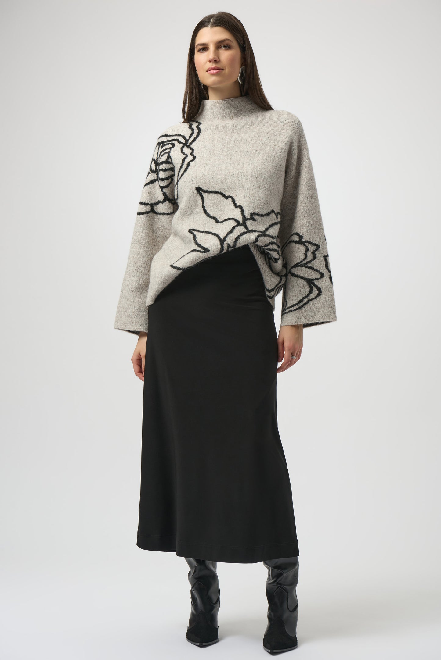 Joseph Ribkoff Knit Jumper with Embroidery