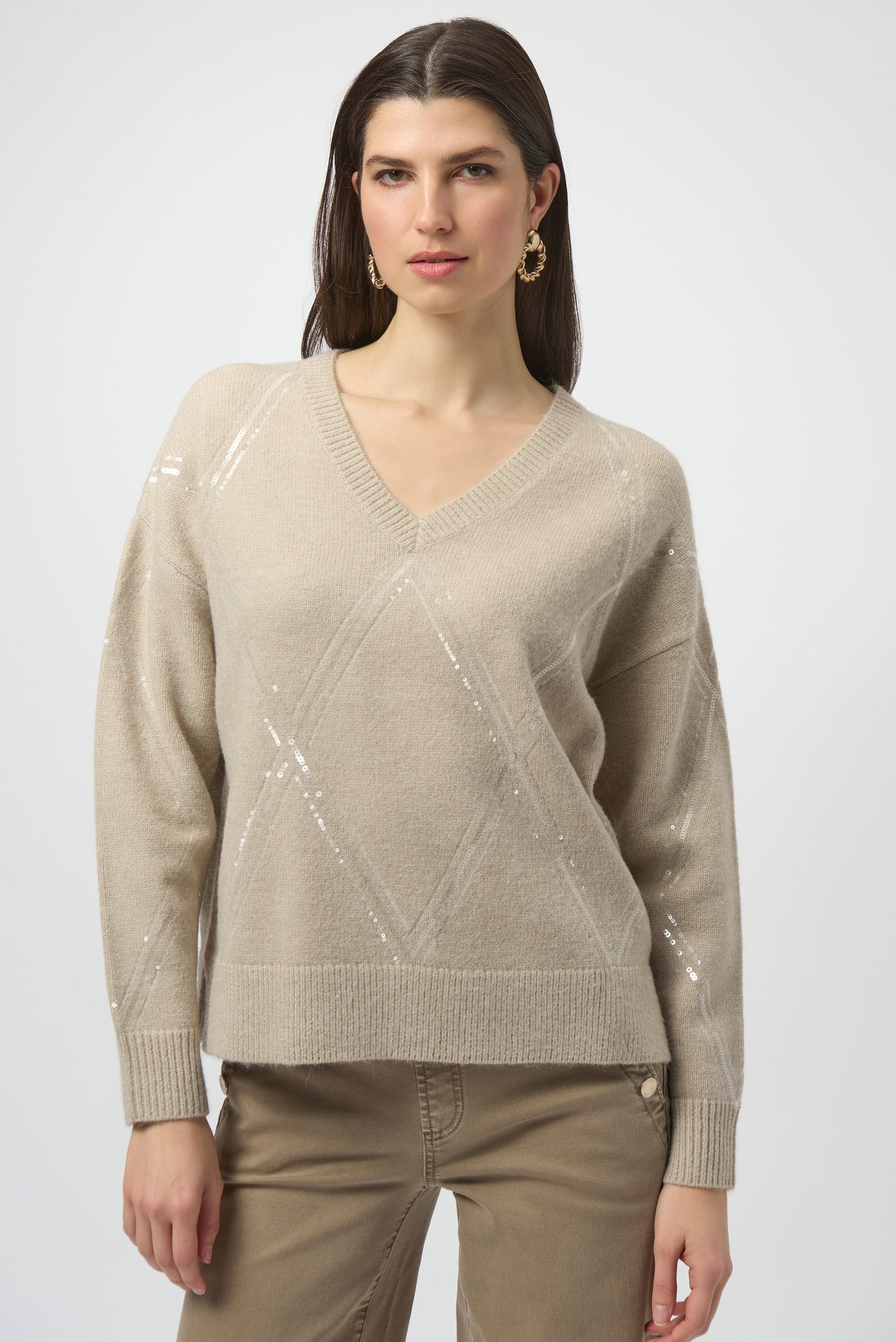 Joseph Ribkoff Sweater Knit Pullover with Sequins