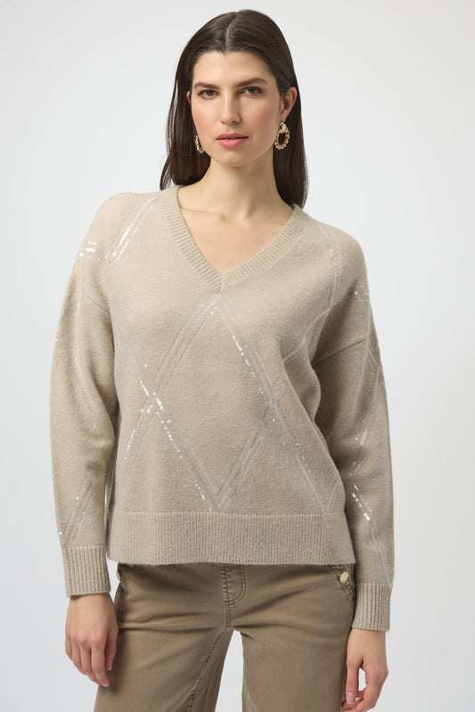 Joseph Ribkoff Sweater Knit Pullover with Sequins