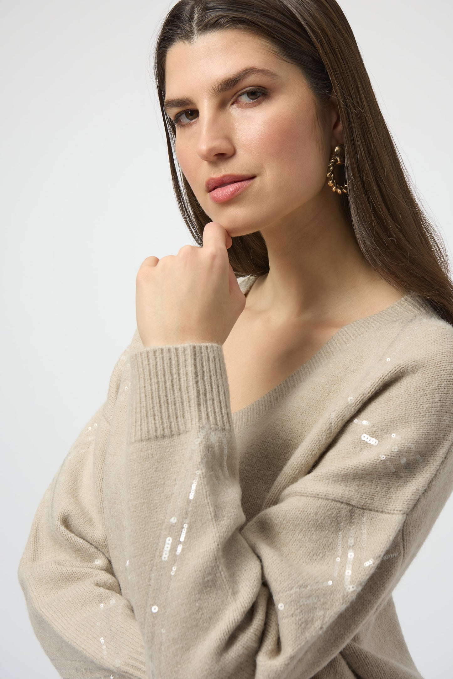 Joseph Ribkoff Sweater Knit Pullover with Sequins