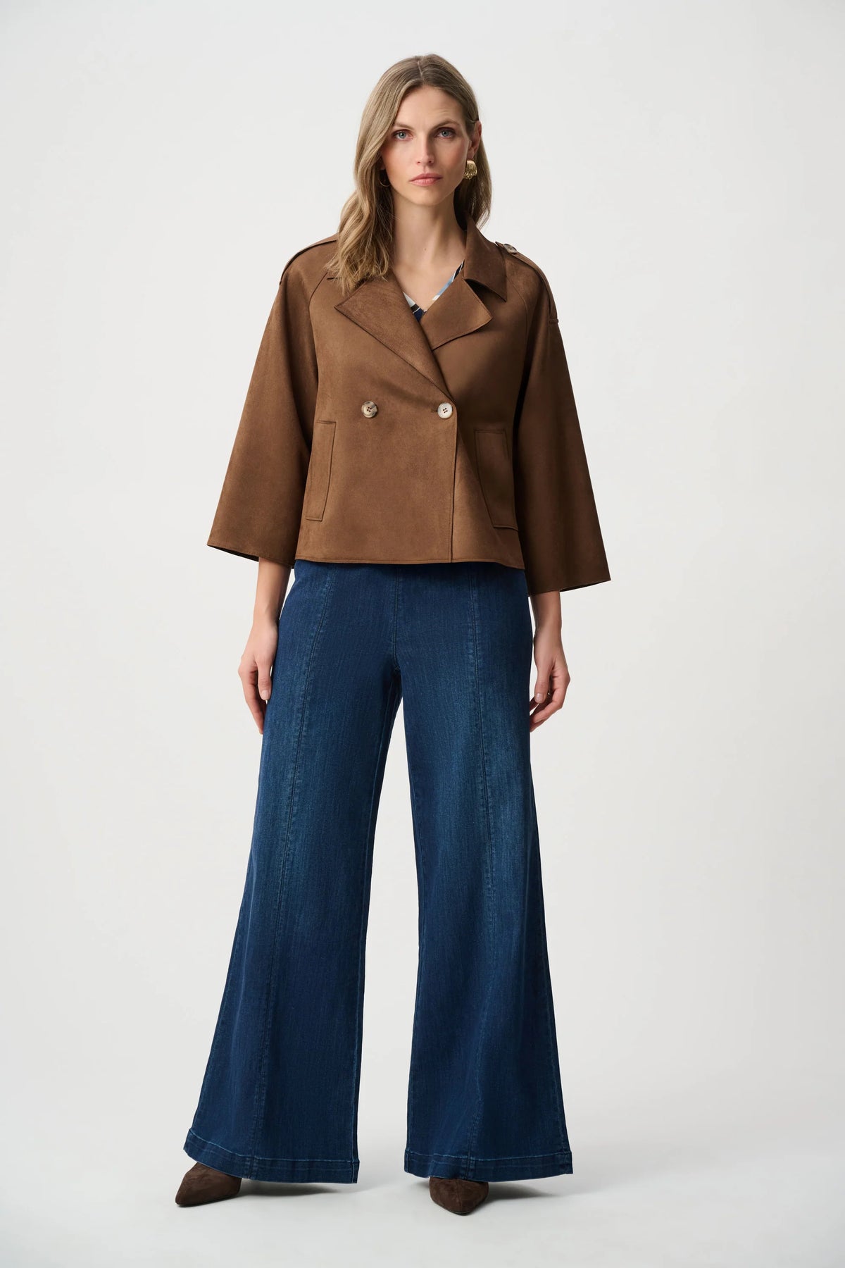 Faux Suede Cropped Jacket