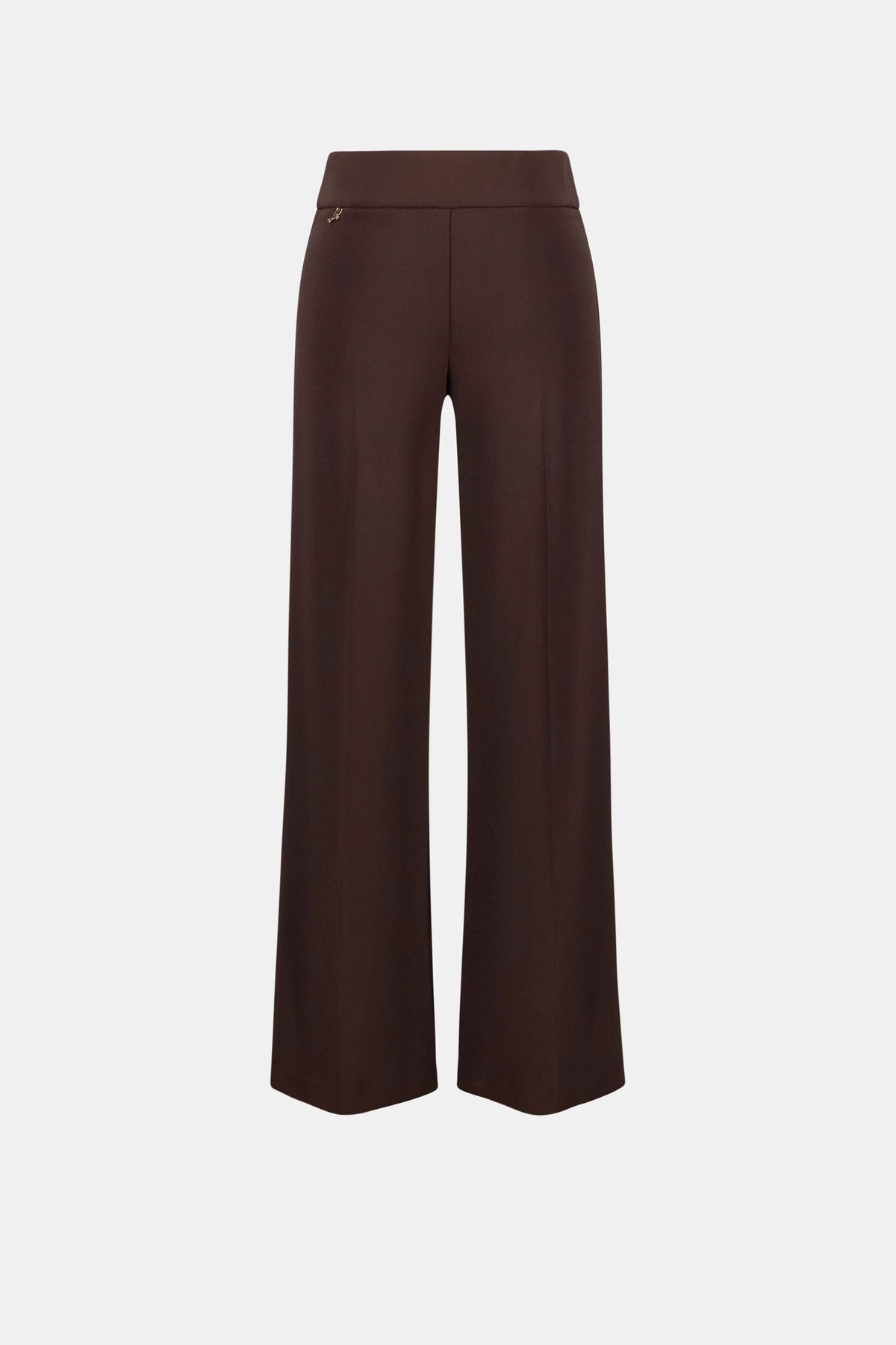Product-only view of Joseph Ribkoff Silky Knit Wide-Leg Pull-On Pants in Mocha, style 263074