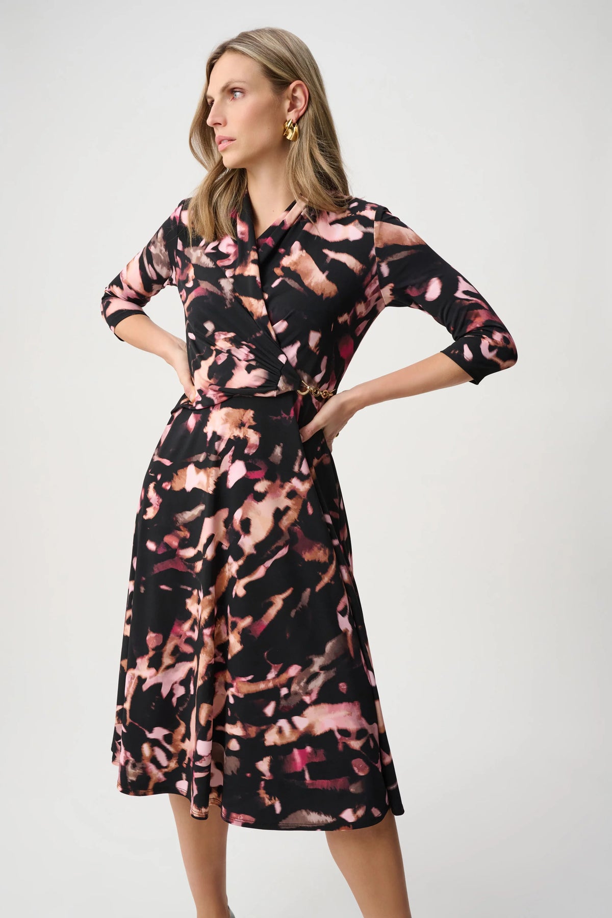 LDS Dress / 263077-Brown/Multi-14