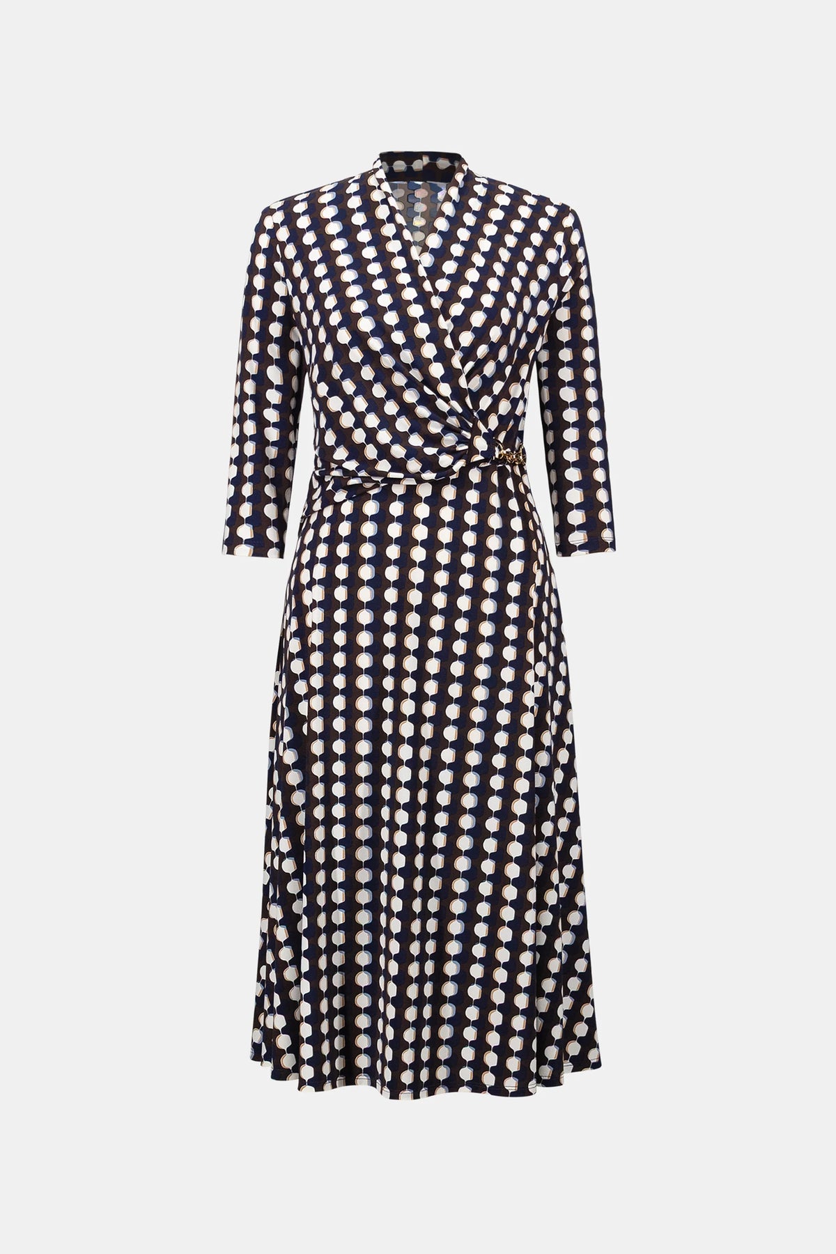 LDS Dress / 263077-Brown/Multi-14