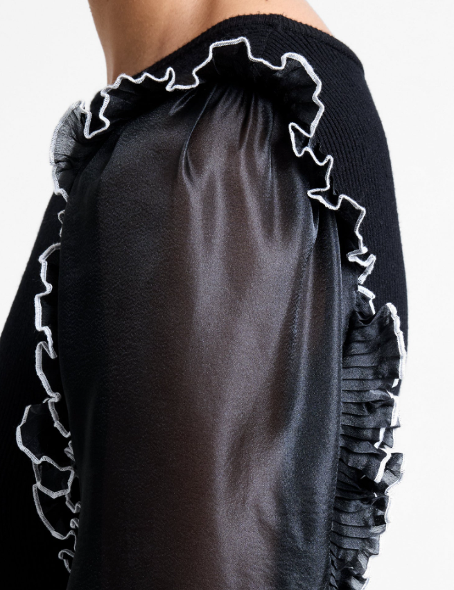 French Connection Krista Ruffle Long Sleeve Top