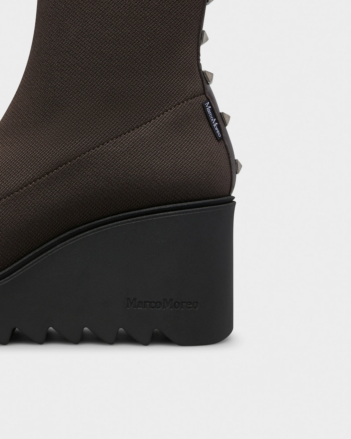 Marco Moreo Petra suede boots showing wedge platform