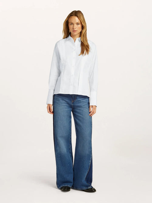Beaumont Addison Blouse in White front view