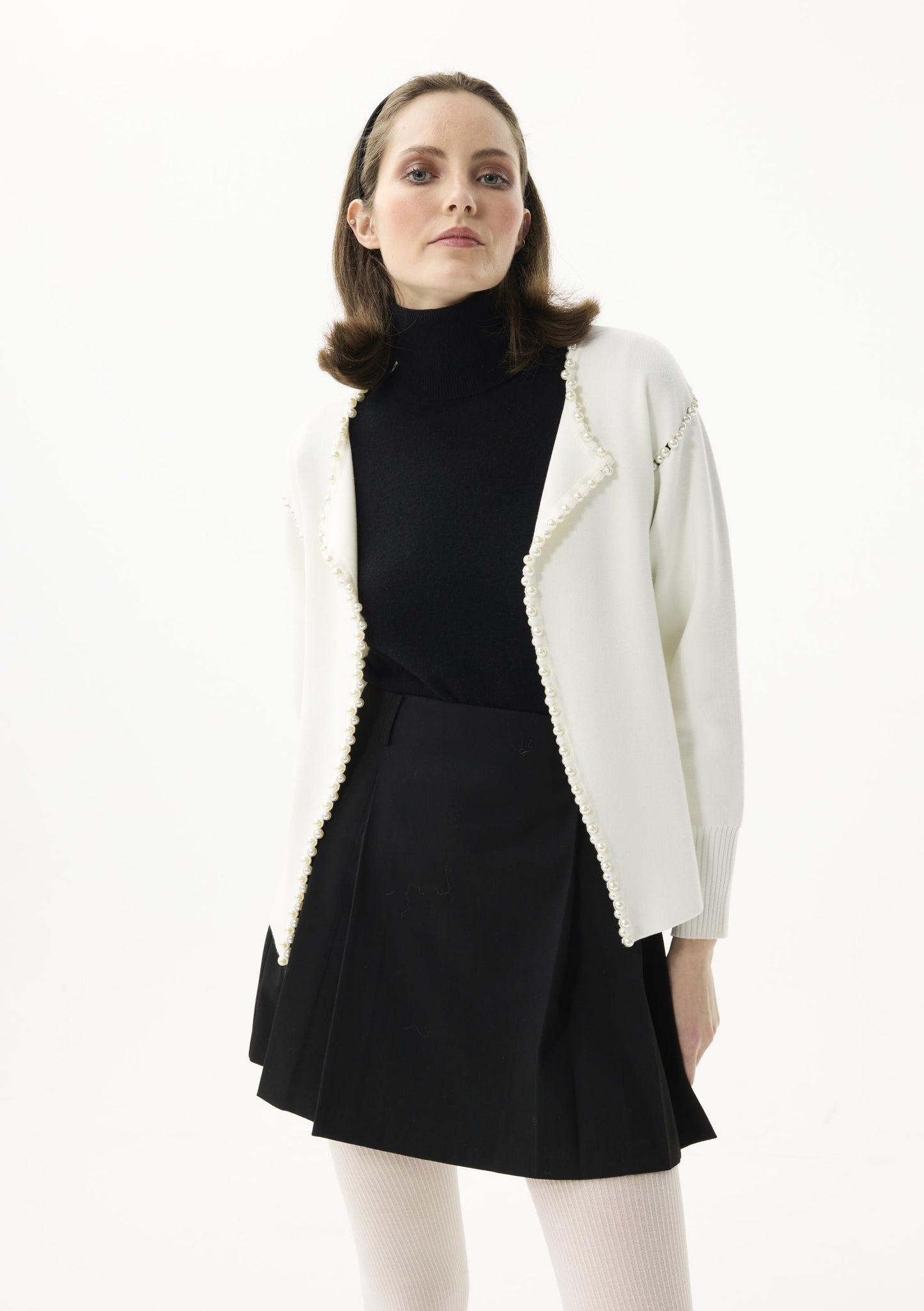 Leo & Ugo Pearl Trim Cardigan