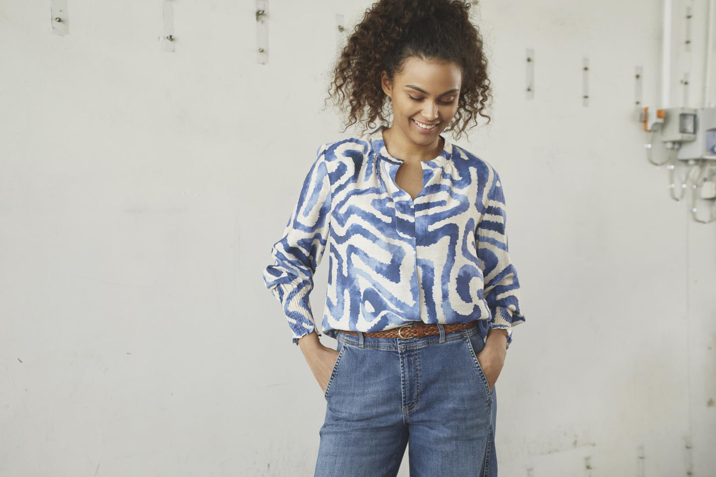 57841 ane printed blouse