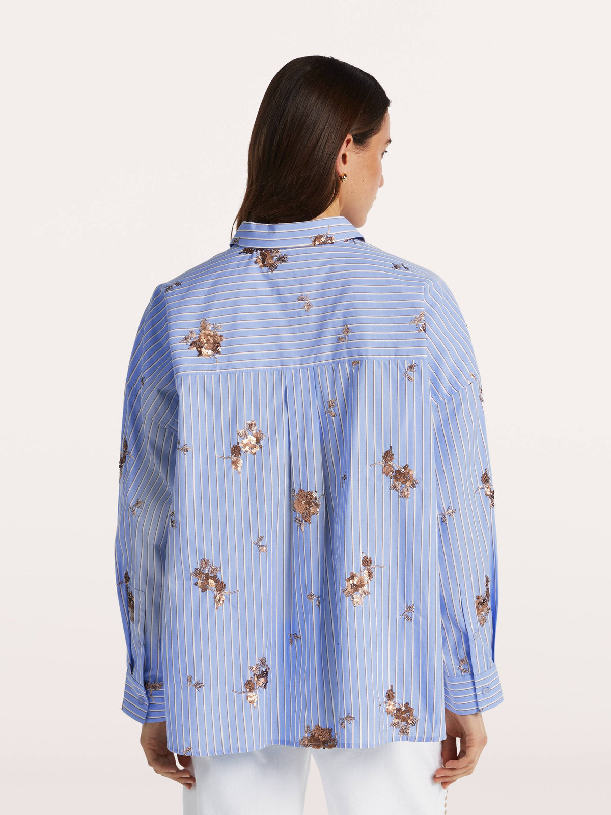 Beaumont Deborah striped blouse oversized back vie