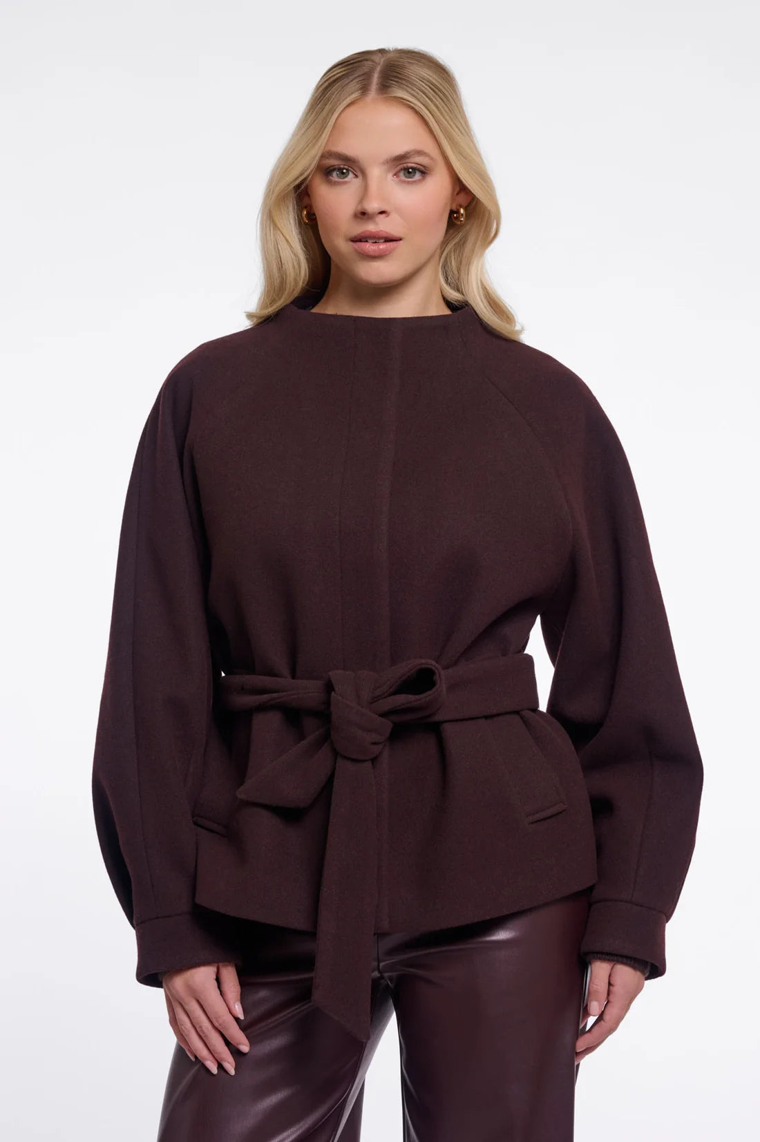 Rino & Pelle Cornelia 7002611 coat in Chocolate Bean