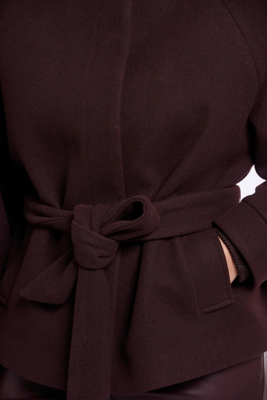 Rino & Pelle Cornelia lightweight coat front model view