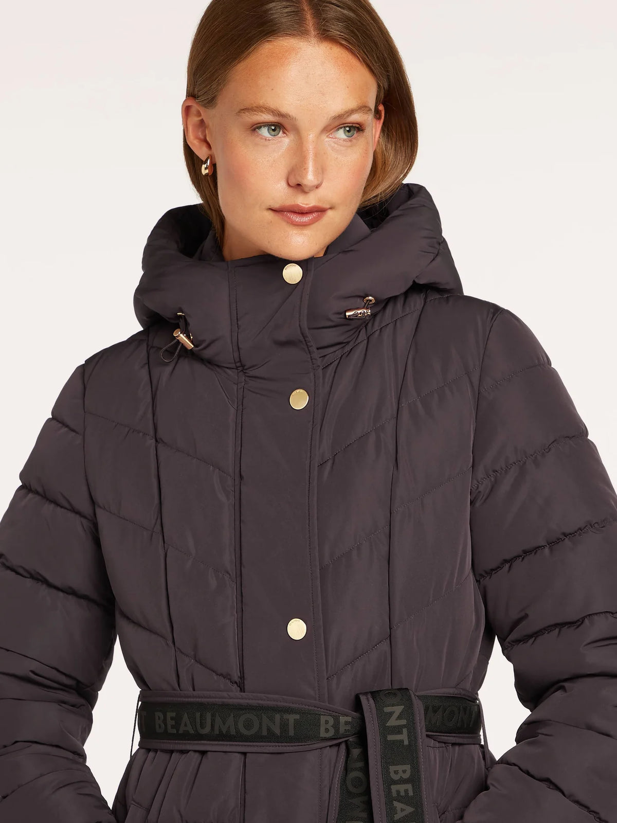 Beaumont Embla Jacket in plum
 front view