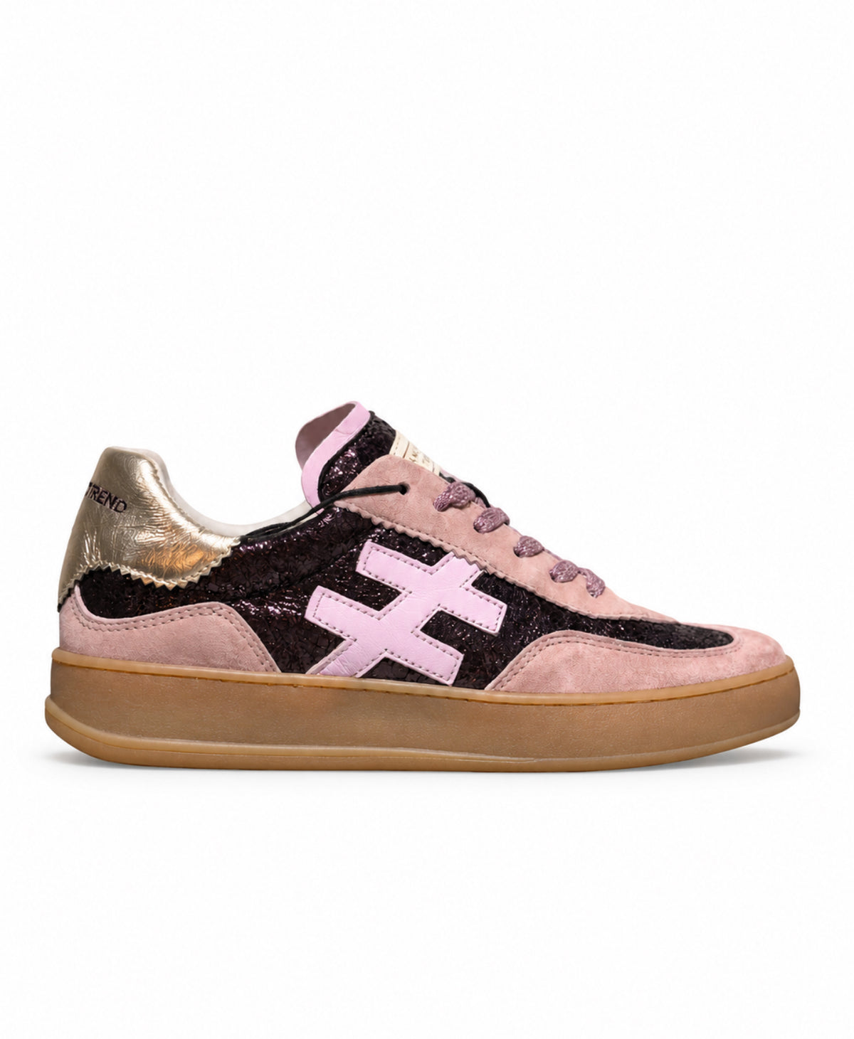 Another Trend A032 87 Dark Pink Trainer front view