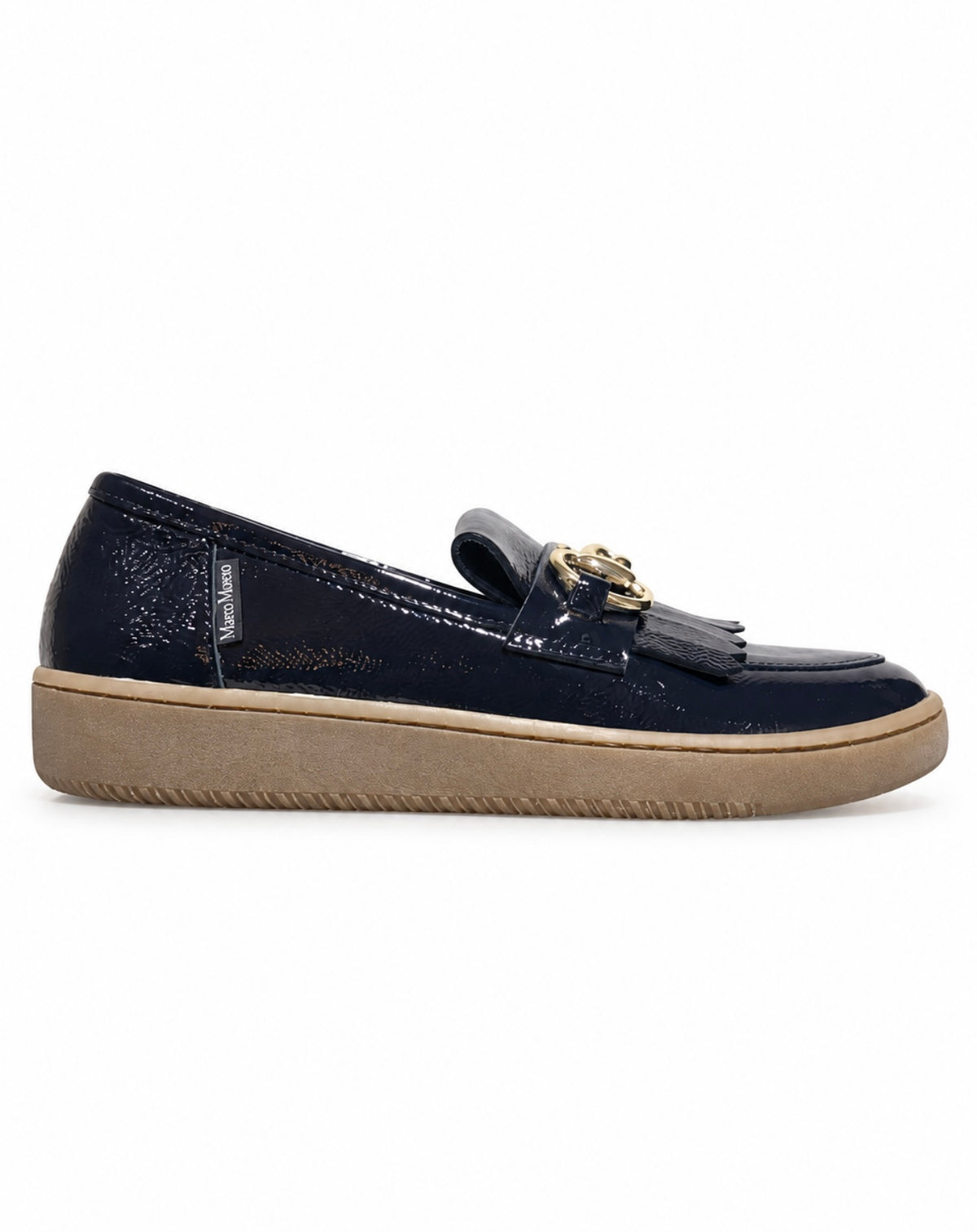 Marco Moreo Nina loafers in Blu Navy side view
