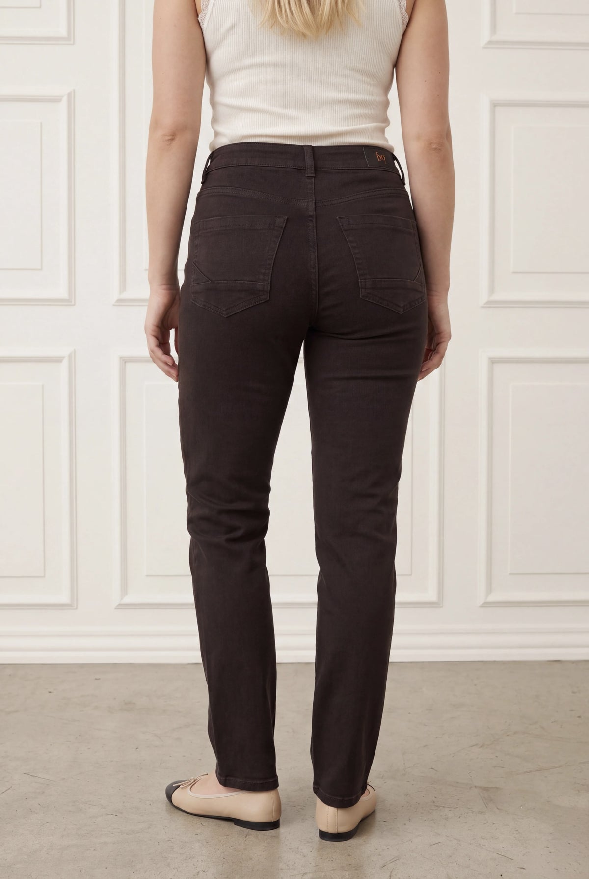 I SAY Monza straight-leg brown trousers