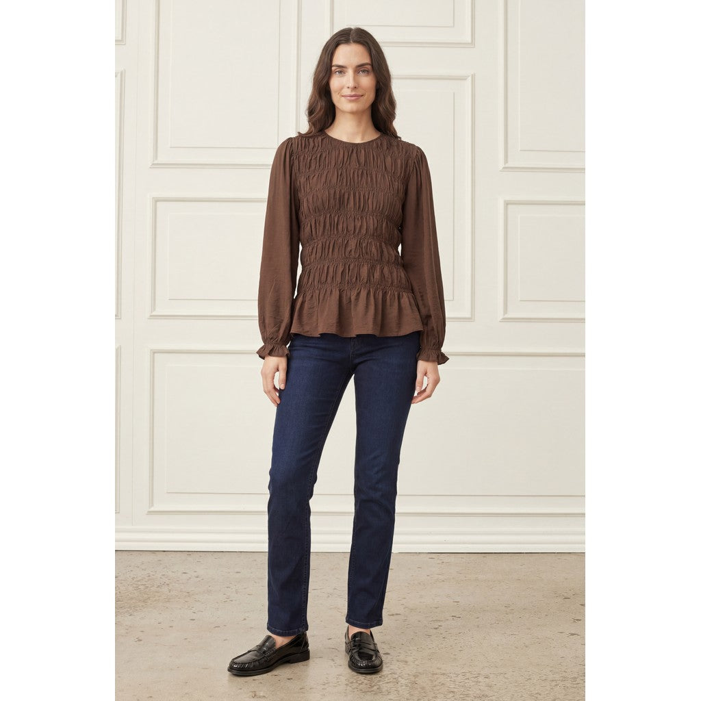 I SAY Noel Smock Blouse full front view
