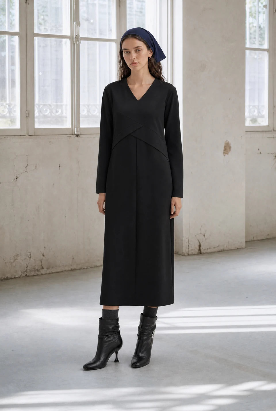 Jane Lushka Anita Dress in Black front view