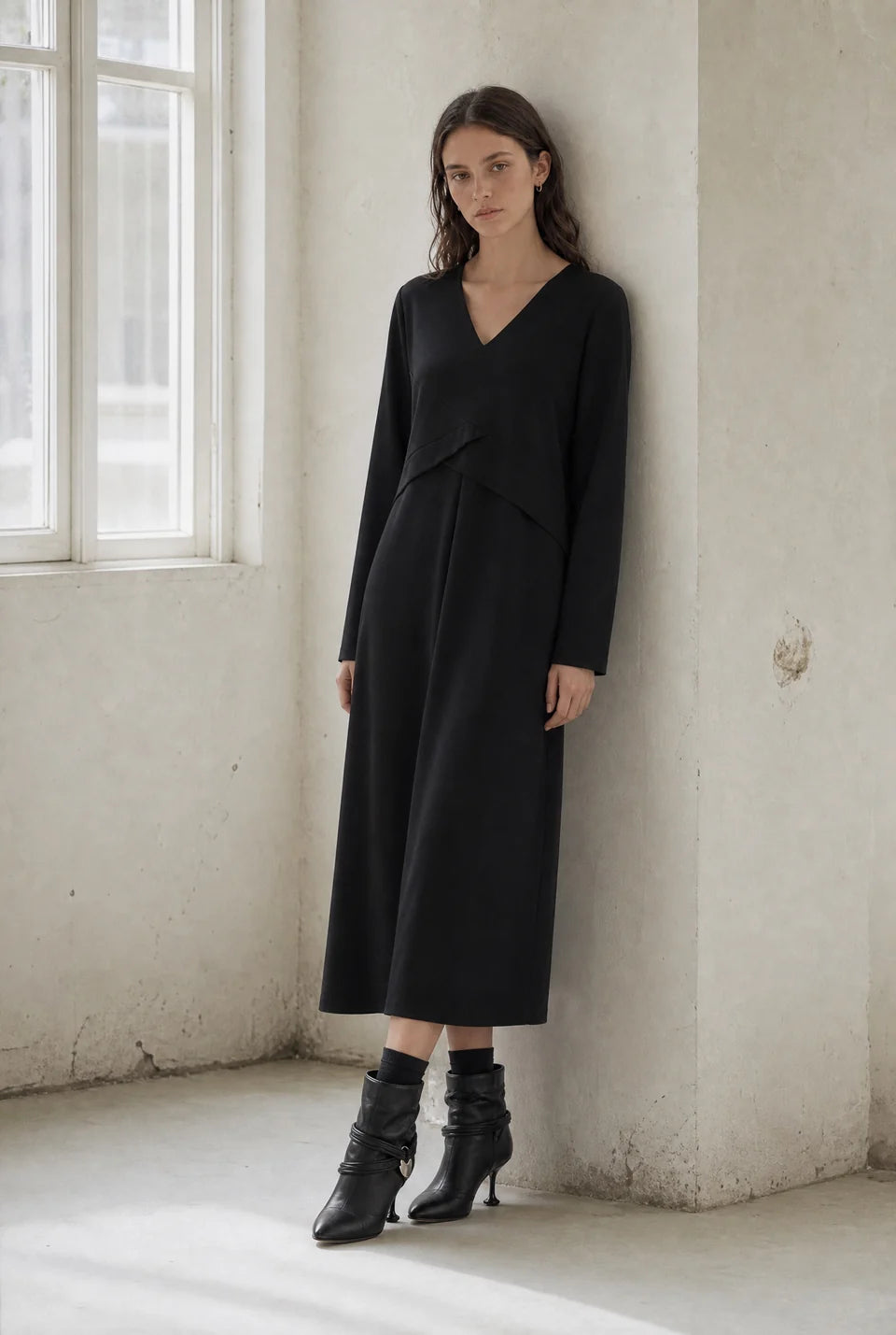 Jane Lushka Anita Black Technical Jersey dress