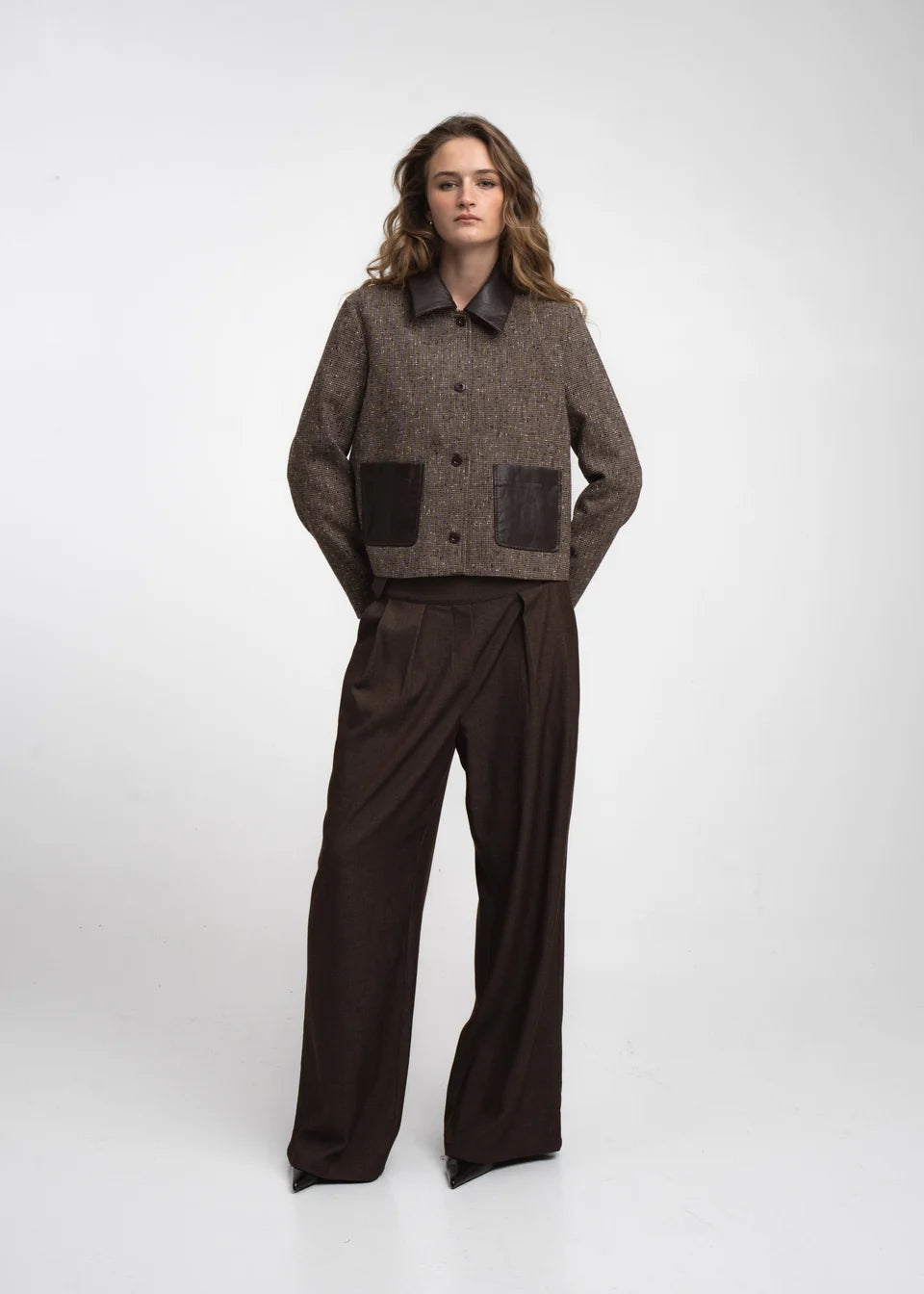 Isolde Wool Blend Pocket Blazer
