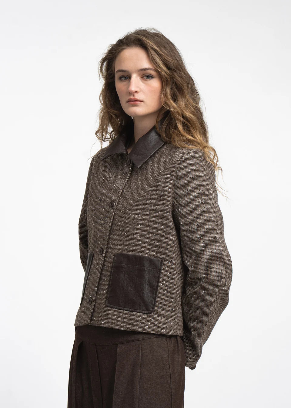 Isolde Wool Blend Pocket Blazer