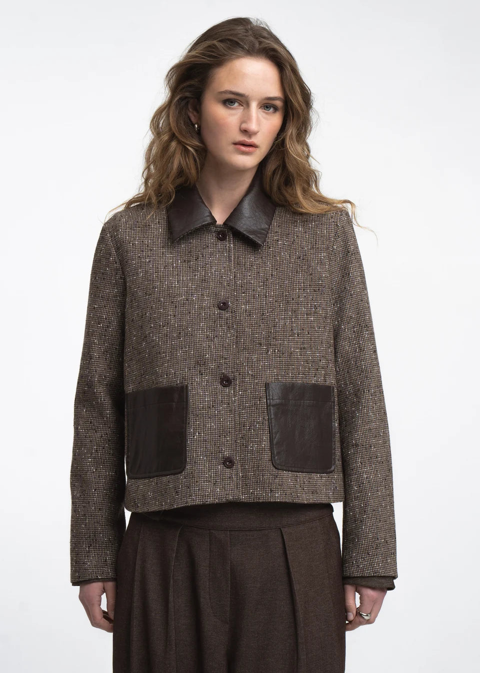 Isolde Wool Blend Pocket Blazer
