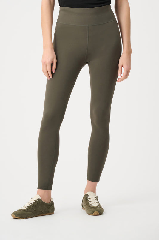 Joseph Ribkoff Nylon Spandex Compression Leggings in Avocado, style 261625F26 shown from the front