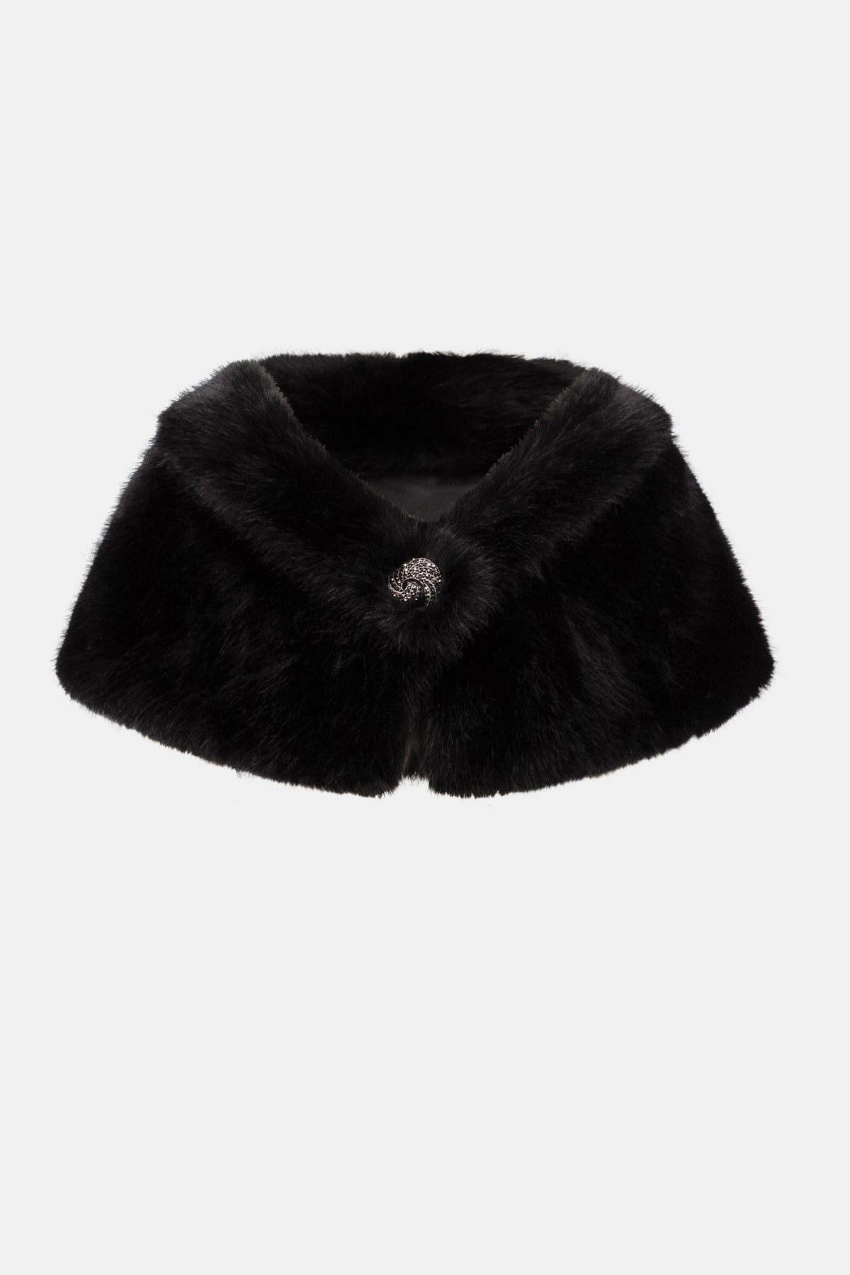 Joseph Ribkoff Luxury Faux Fur Wrap in Black, style 263740 